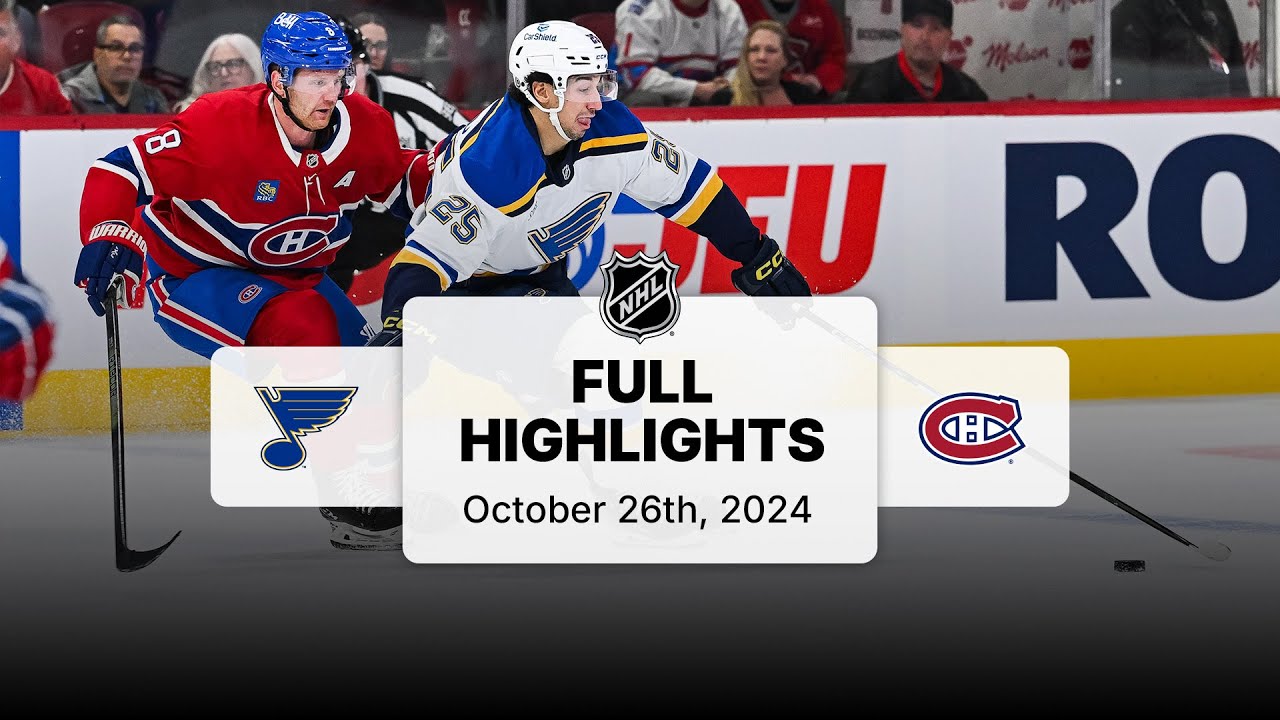 Blues at Canadiens | October 26, 2024 | NHL Full Game Highlights