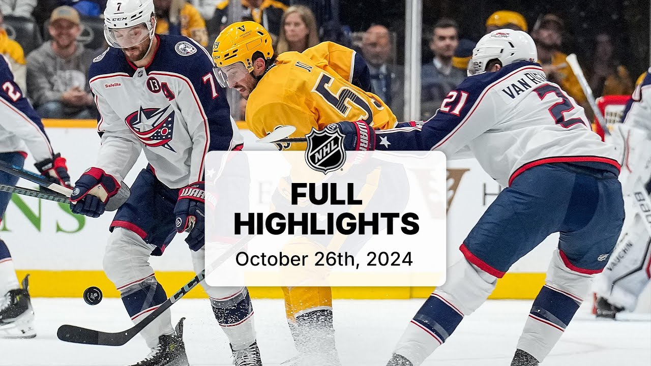 Blue Jackets at Predators | October 26, 2024 | NHL Full Game Highlights