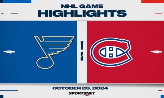 NHL Highlights | Blues vs. Canadiens - October 26, 2024