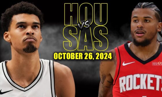 Houston Rockets vs San Antonio Spurs Full Game Highlights - October 26, 2024 | 2024-25 NBA Season