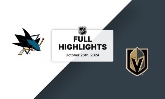 Sharks at Golden Knights | October 26, 2024 | NHL Full Game Highlights