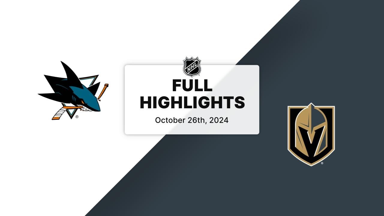 Sharks at Golden Knights | October 26, 2024 | NHL Full Game Highlights