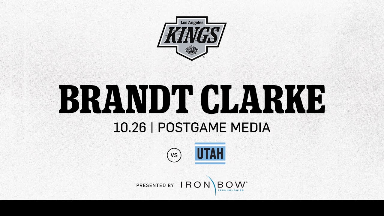 Defenseman Brandt Clarke | 10.26 LA Kings beat the Utah Hockey Club in Los Angeles