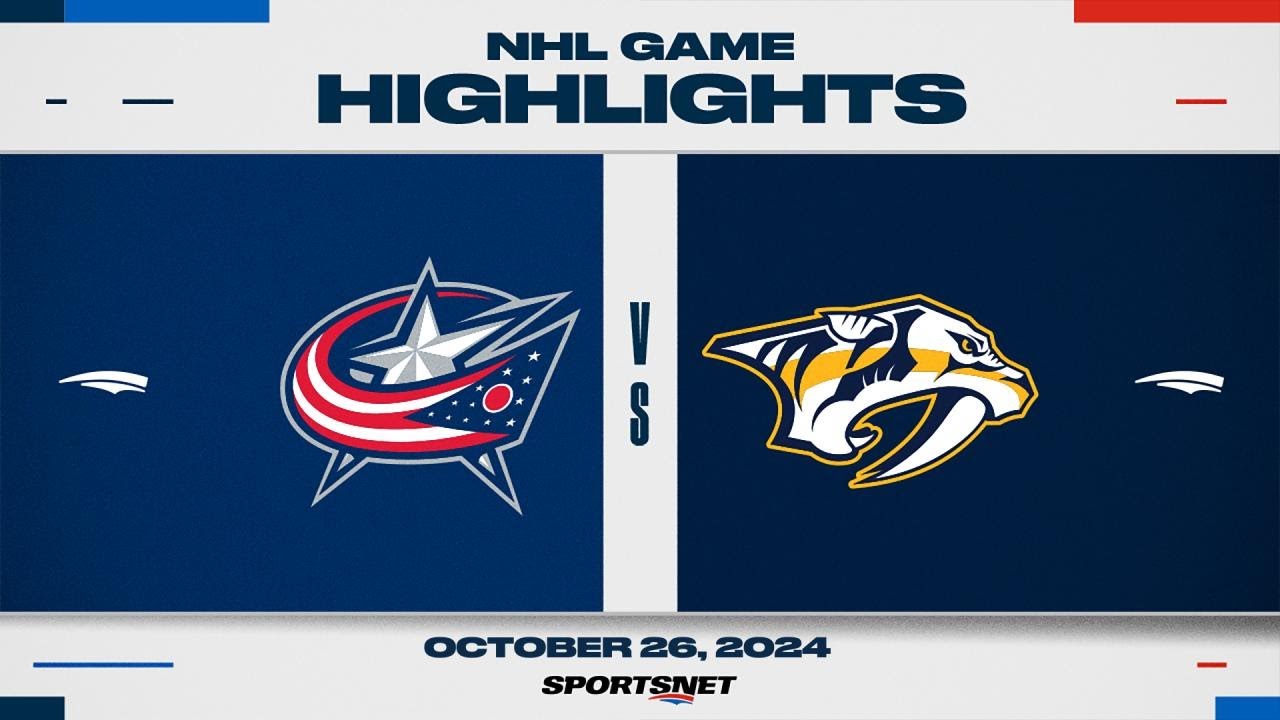 NHL Highlights | Blue Jackets vs. Predators - October 26, 2024