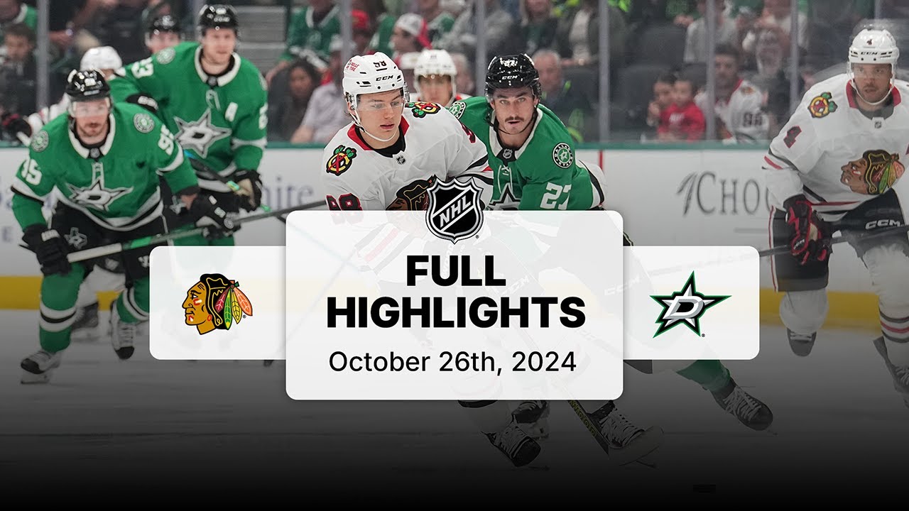 Blackhawks at Stars | October 26, 2024 | NHL Full Game Highlights