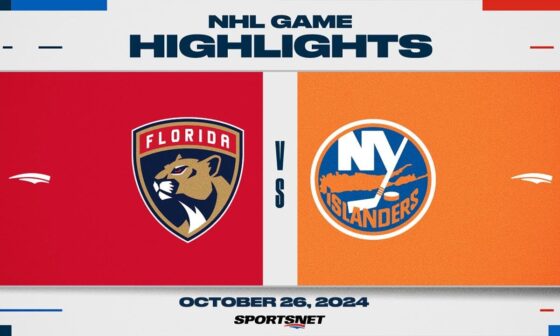 NHL Highlights | Panthers vs. Islanders - October 26, 2024