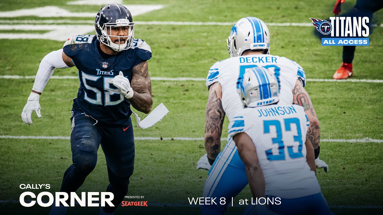 Titans at Lions Week 8 | Cally’s Corner