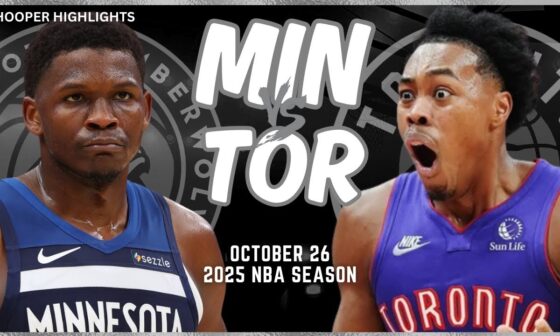 Toronto Raptors vs Minnesota Timberwolves Full Game Highlights | Oct 26 | 2025 NBA Season