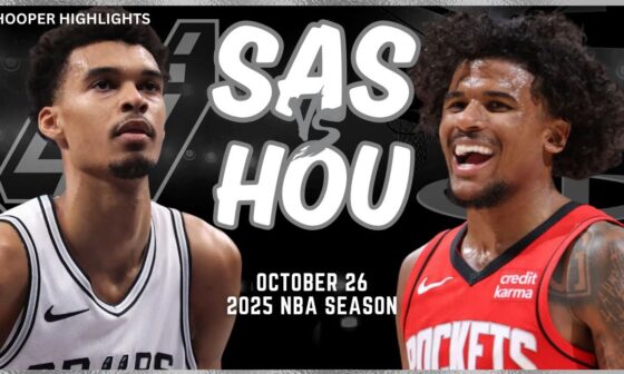 San Antonio Spurs vs Houston Rockets Full Game Highlights | Oct 26 | 2025 NBA Season