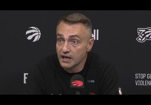 Toronto Raptors Coach Darko Rajaković Postgame after Beating 76ers