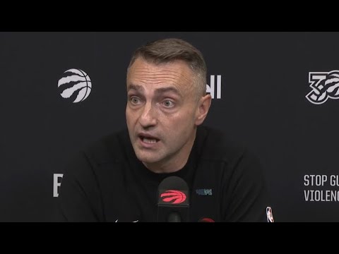 Toronto Raptors Coach Darko Rajaković Postgame after Beating 76ers