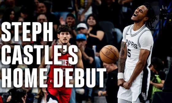 Stephon Castle's Home Debut With The Spurs | 10.26.24