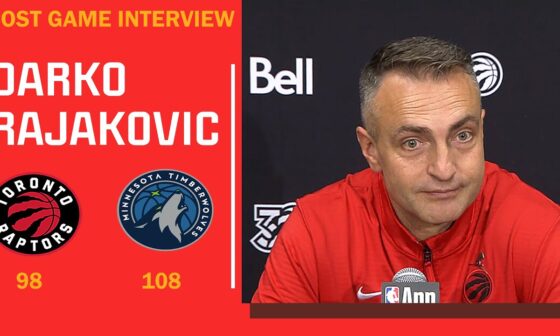 Darko Rajakovic Postgame Interview - Timberwolves vs Raptors | 2024-25 NBA Season