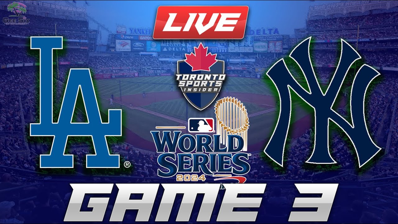 Los Angeles Dodgers vs New York Yankees World Series Game 3 LIVE Stream Game Audio | MLB Cast & Chat