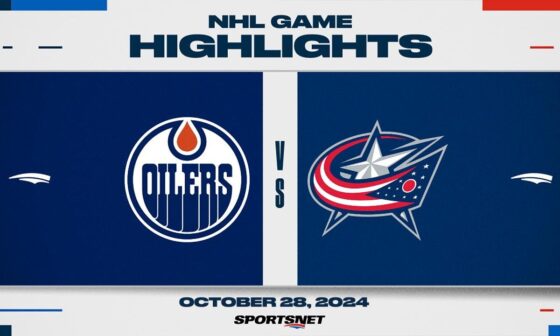 NHL Highlights | Oilers vs. Blue Jackets - October 28, 2024