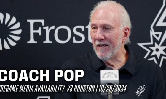 Coach Pop's Pregame Media Availability vs Houston Rockets | 10.28.24