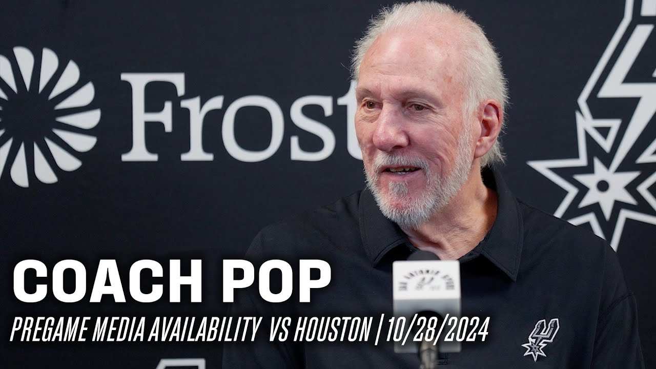 Coach Pop's Pregame Media Availability vs Houston Rockets | 10.28.24