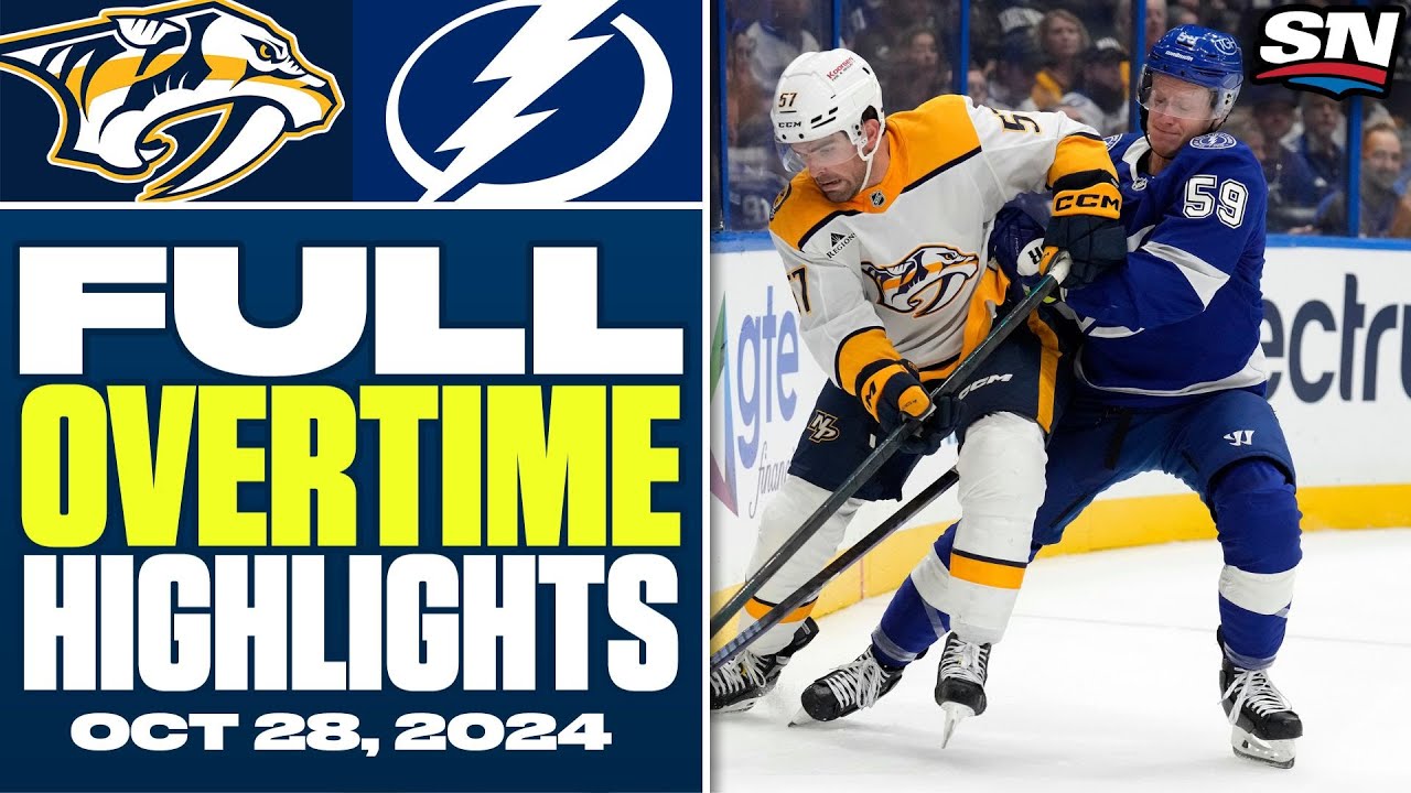 Nashville Predators at Tampa Bay Lightning | FULL Overtime Highlights - October 28, 2024