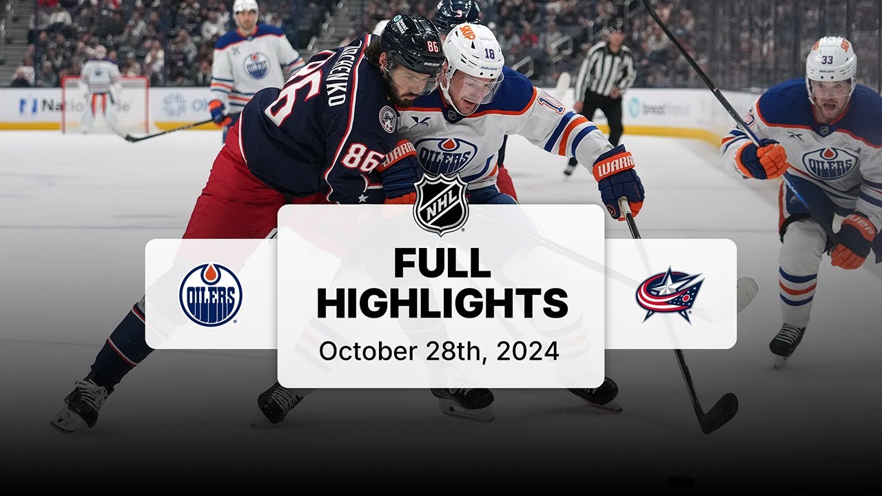 Oilers at Blue Jackets | October 28, 2024 | NHL Full Game Highlights