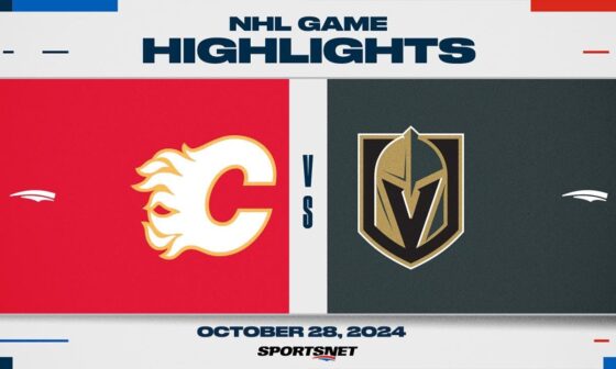 NHL Highlights | Flames vs. Golden Knights - October 28, 2024