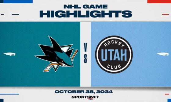 NHL Highlights | Sharks vs. Utah - October 28, 2024