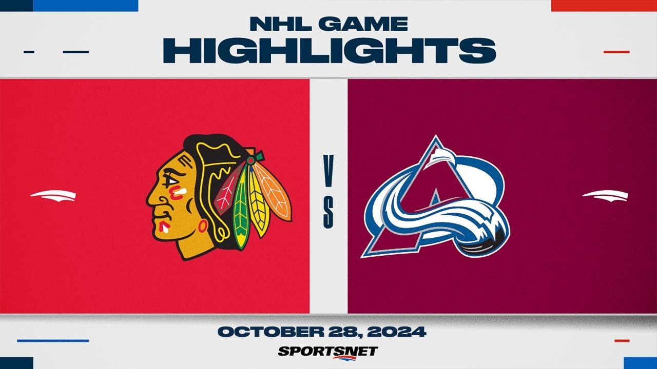 NHL Highlights | Blackhawks vs. Avalanche - October 28, 2024