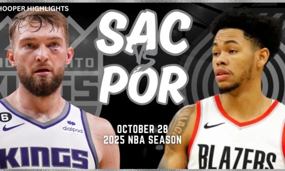 Sacramento Kings vs Portland Trail Blazers Full Game Highlights | Oct 28 | 2025 NBA Season