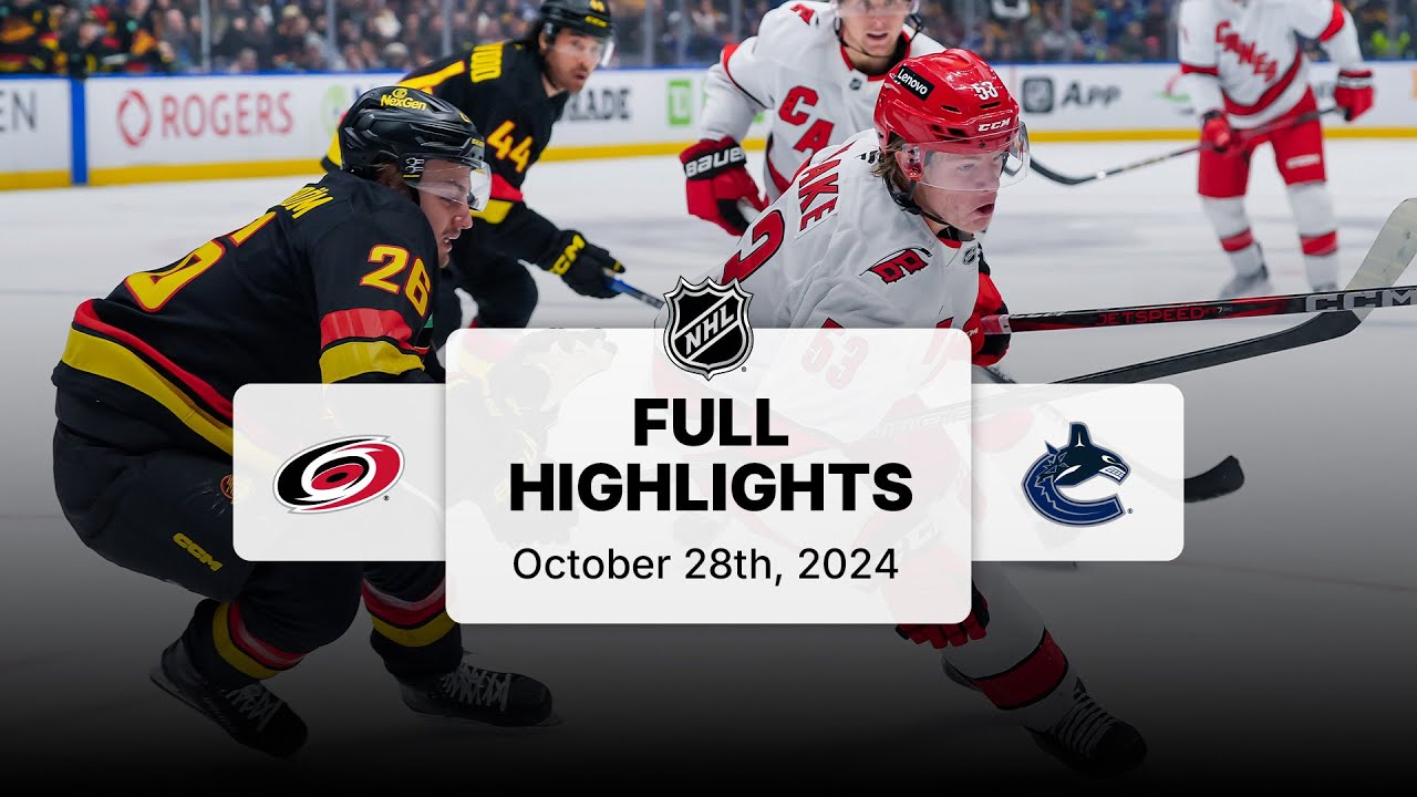 Hurricanes at Canucks | October 28, 2024 | NHL Full Game Highlights