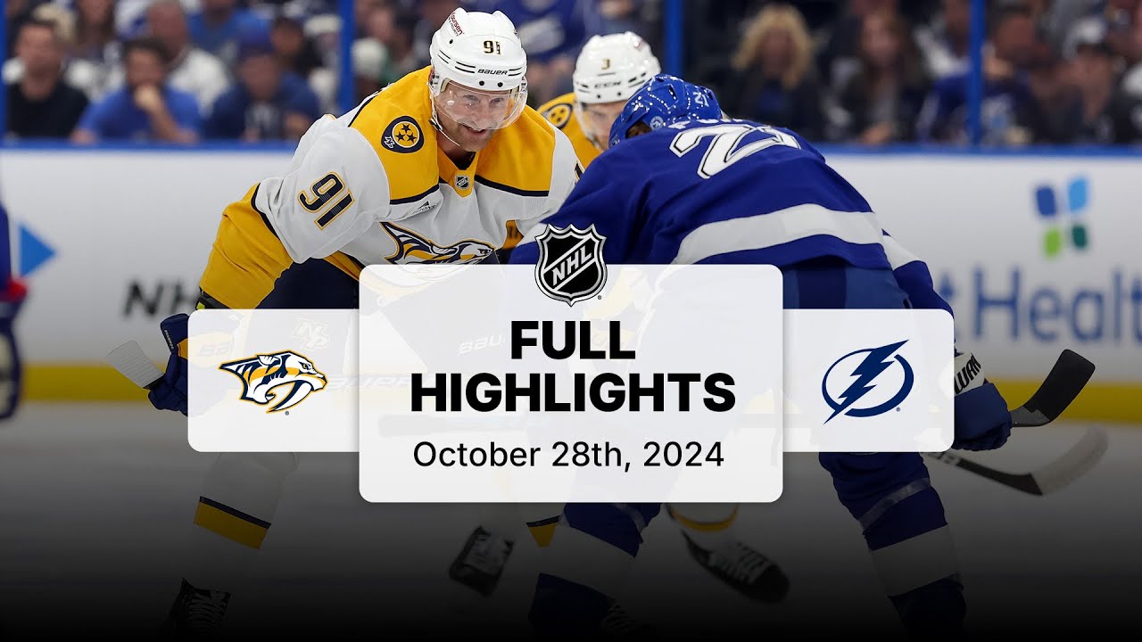 Predators at Lightning | October 28, 2024 | NHL Full Game Highlights