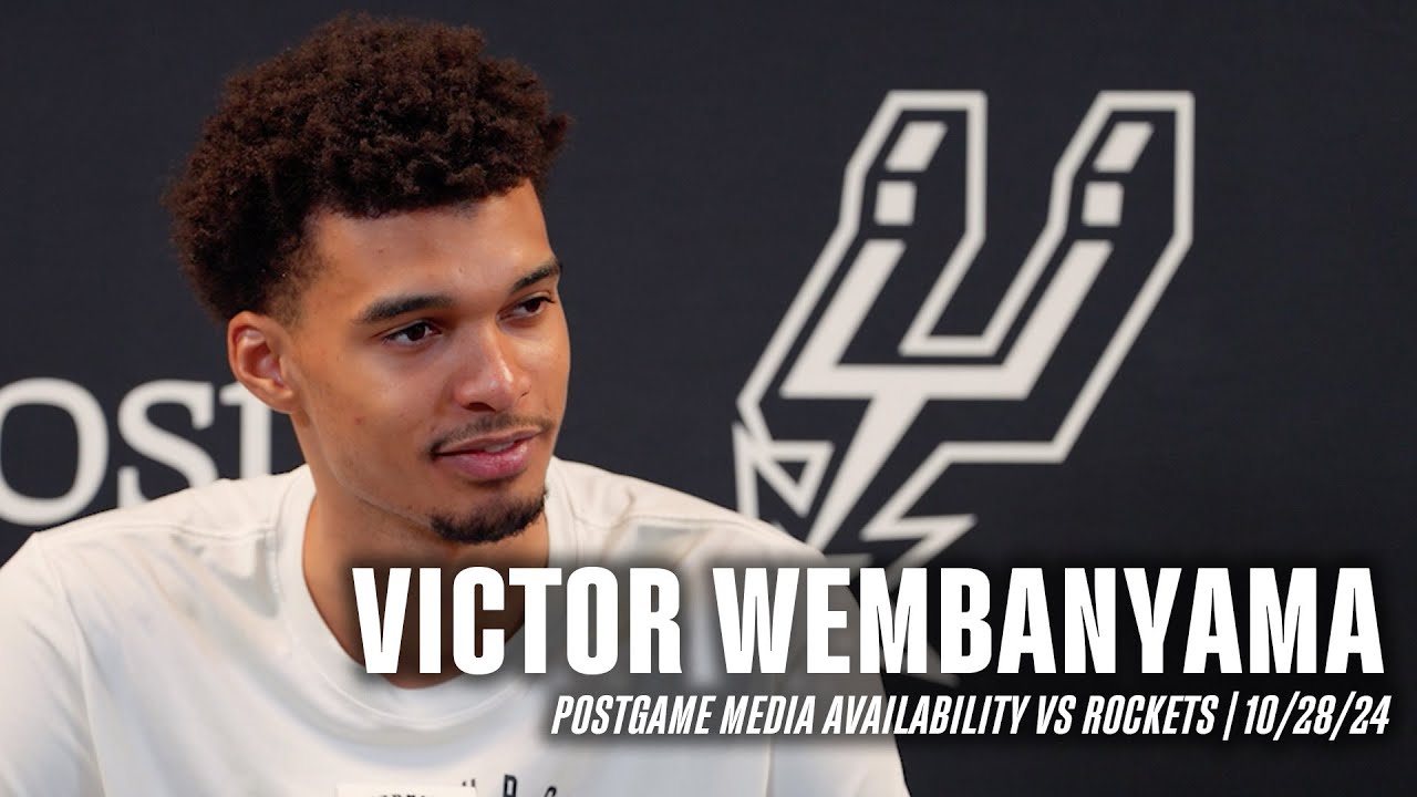 Victor Wembanyama's Postgame vs Houston Rockets | 10.28.2024