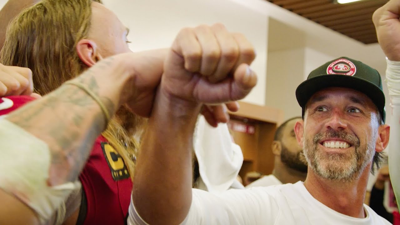 Go Inside the 49ers Locker Room Following Week 8 Win vs. Cowboys