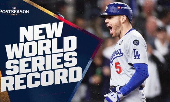 6 STRAIGHT WORLD SERIES GAMES WITH A HOME RUN! Freddie Freeman sets a new record!