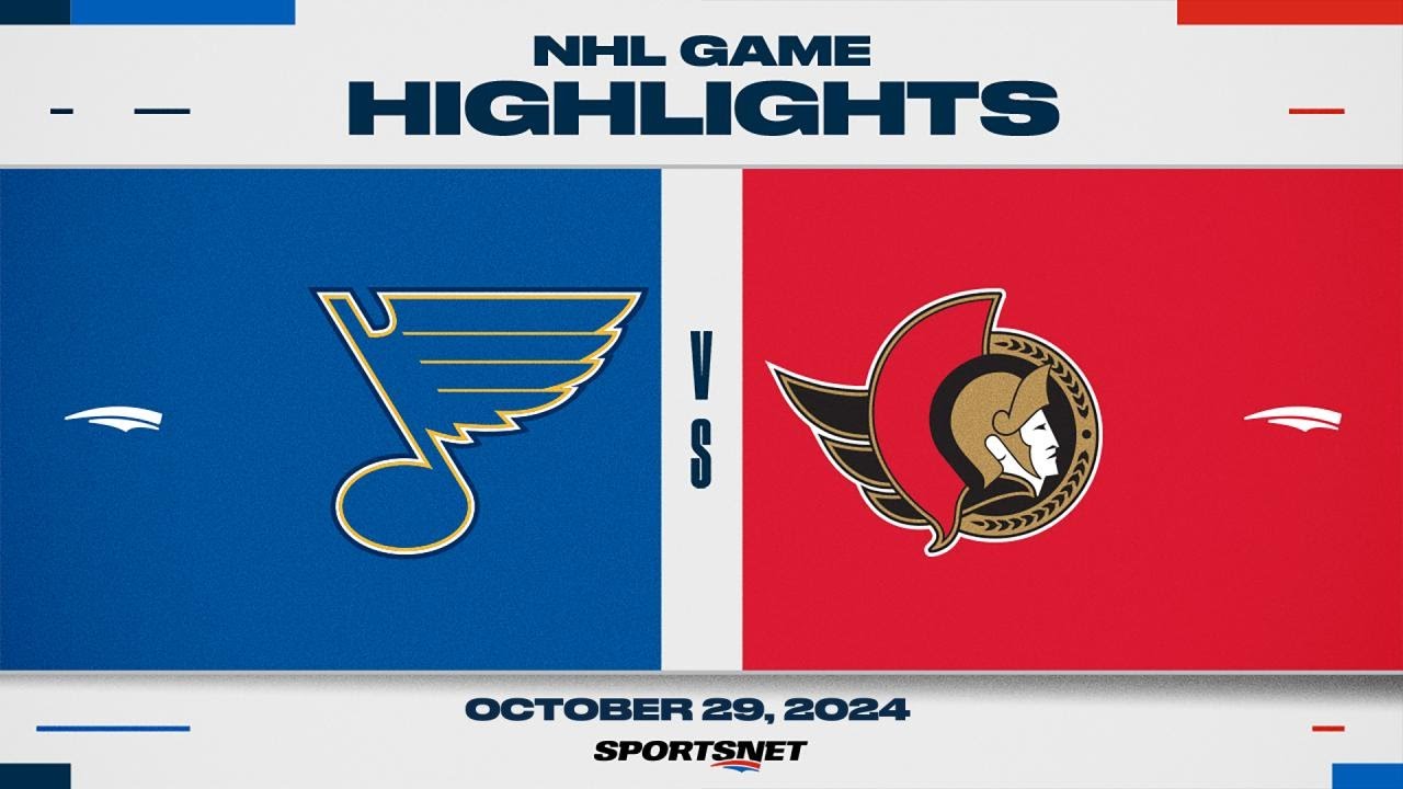 NHL Highlights | Blues vs. Senators - October 29, 2024