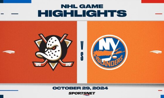 NHL Highlights | Ducks vs. Islanders - October 29, 2024