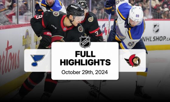 NHL Highlights | Blues vs. Senators - October 29, 2024