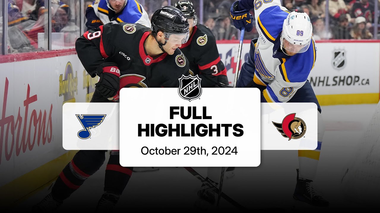 NHL Highlights | Blues vs. Senators - October 29, 2024