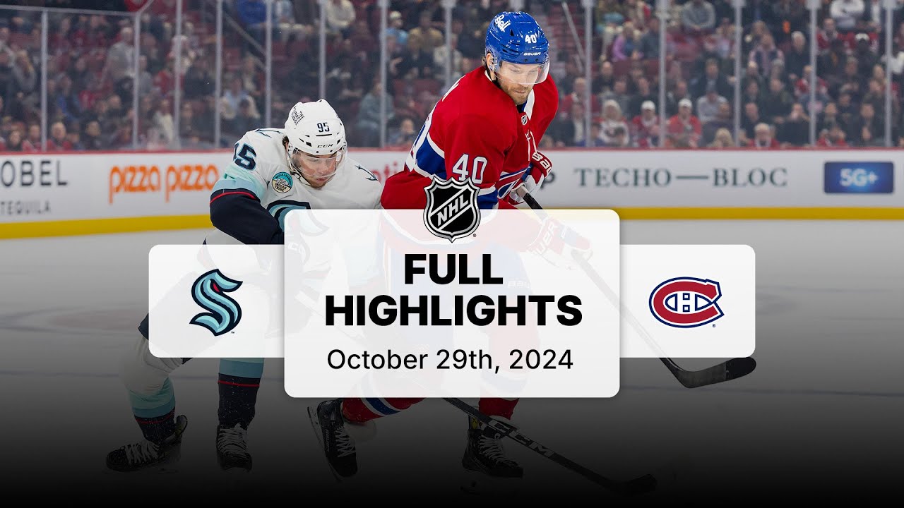 NHL Highlights | Kraken vs. Canadiens - October 29, 2024