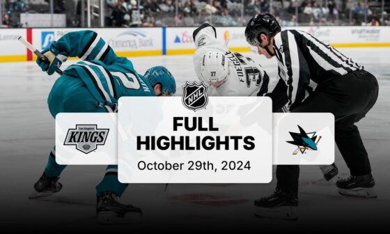 NHL Highlights | Kings vs. Sharks - October 29, 2024