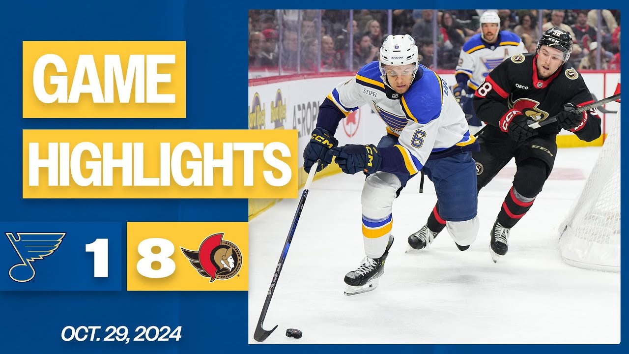 Game Highlights: Blues 1, Senators 8