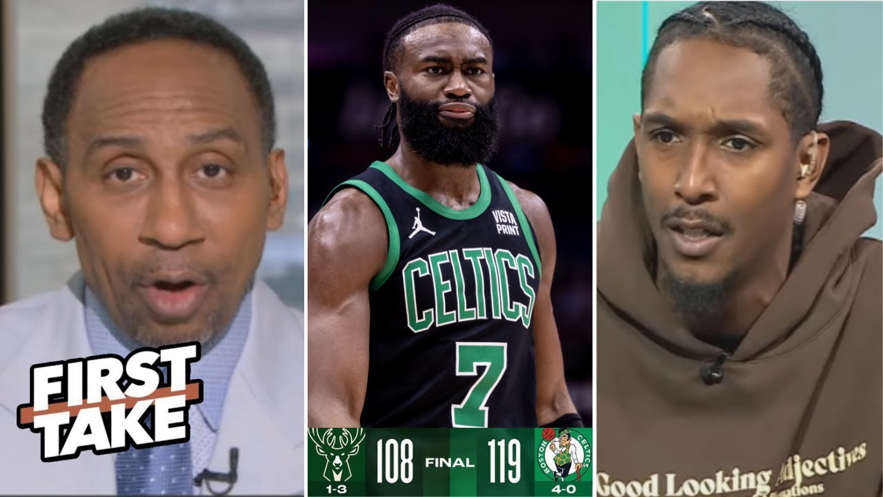 FIRST TAKE | Celtics are unstoppable! - Lou William on Jaylen Brown beat Giannis, Bucks 119-108