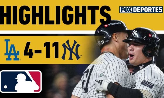 ¡DESPERTARON LOS YANKEES Y GANAN JUEGO 4! | Dodgers 4-11 Yankees | HIGHLIGHTS | Serie Mundial 2024