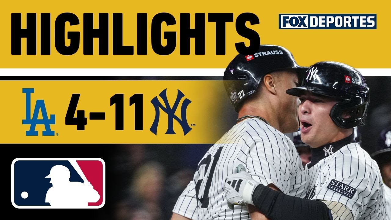 ¡DESPERTARON LOS YANKEES Y GANAN JUEGO 4! | Dodgers 4-11 Yankees | HIGHLIGHTS | Serie Mundial 2024