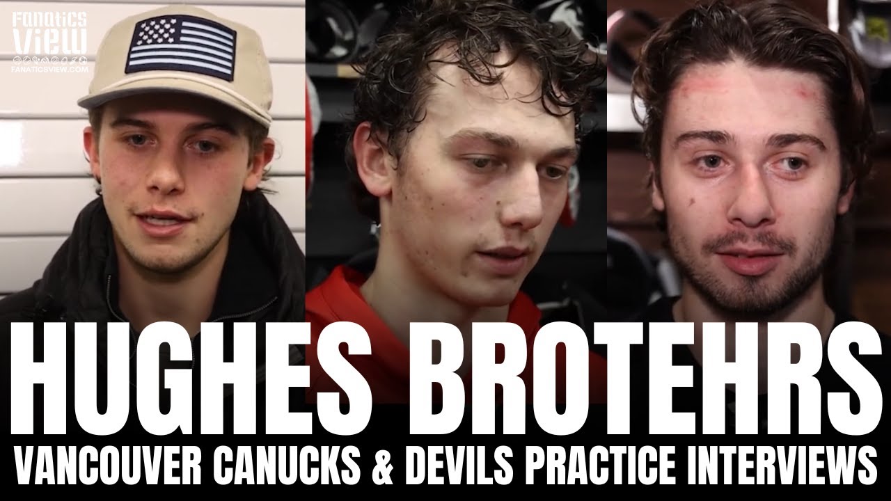 Quinn Hughes, Jack Hughes & Luke Hughes Discuss Vancouver Canucks vs. New Jersey Devils Matchup