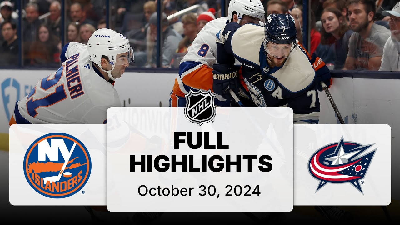 NHL Highlights | Islanders vs. Blue Jackets - October 30, 2024