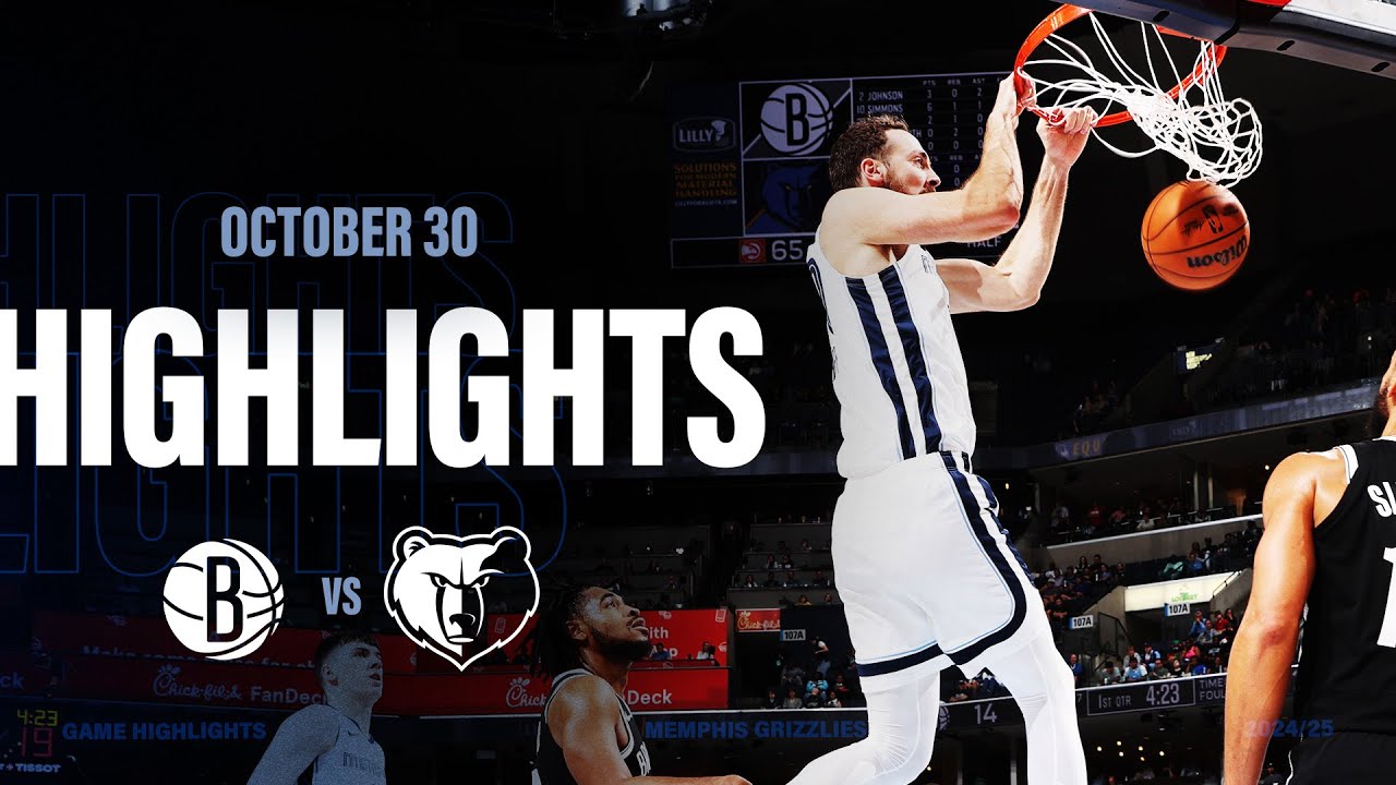 Memphis Grizzlies Highlights vs Brooklyn Nets