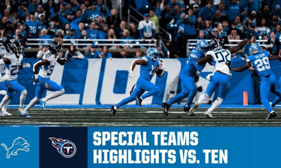 Detroit's special teams unit had a DAY vs. Tennessee | Lions vs. Titans: 2024 NFL Season Highlights