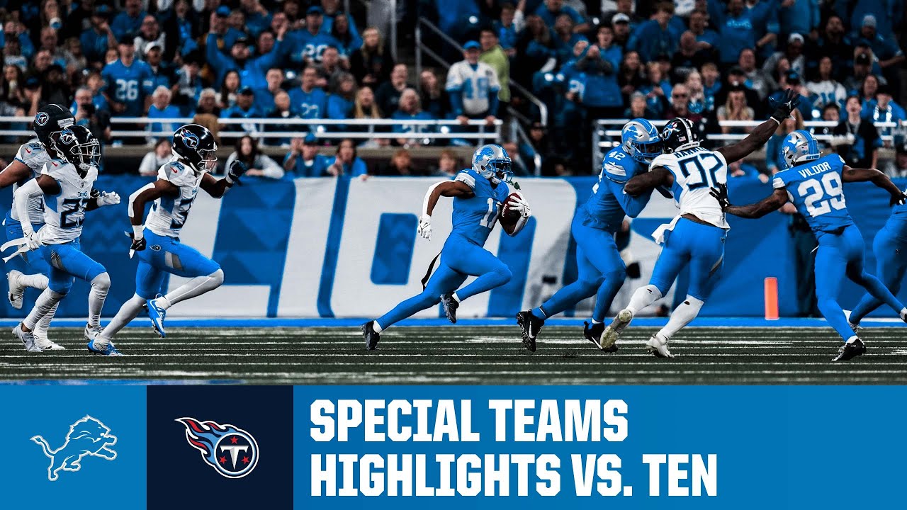 Detroit's special teams unit had a DAY vs. Tennessee | Lions vs. Titans: 2024 NFL Season Highlights