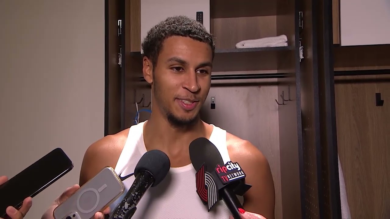 Kris Murray Postgame Interview | Portland Trail Blazers 106, LA Clippers 105