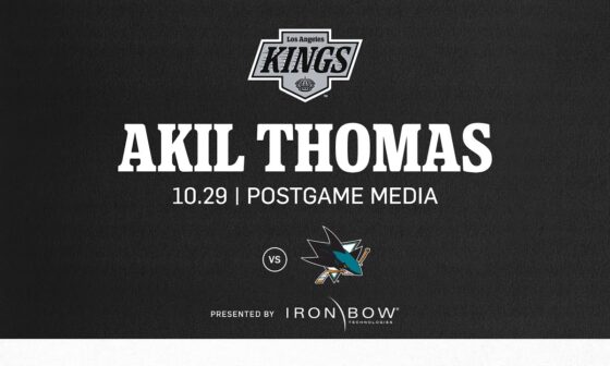 Forward Akil Thomas | 10.29 LA Kings lose to San Jose Sharks in San Jose