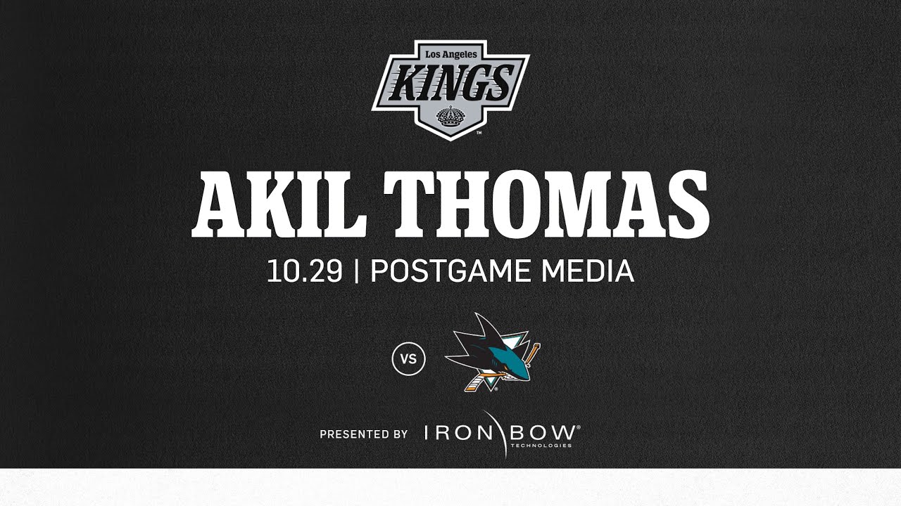 Forward Akil Thomas | 10.29 LA Kings lose to San Jose Sharks in San Jose